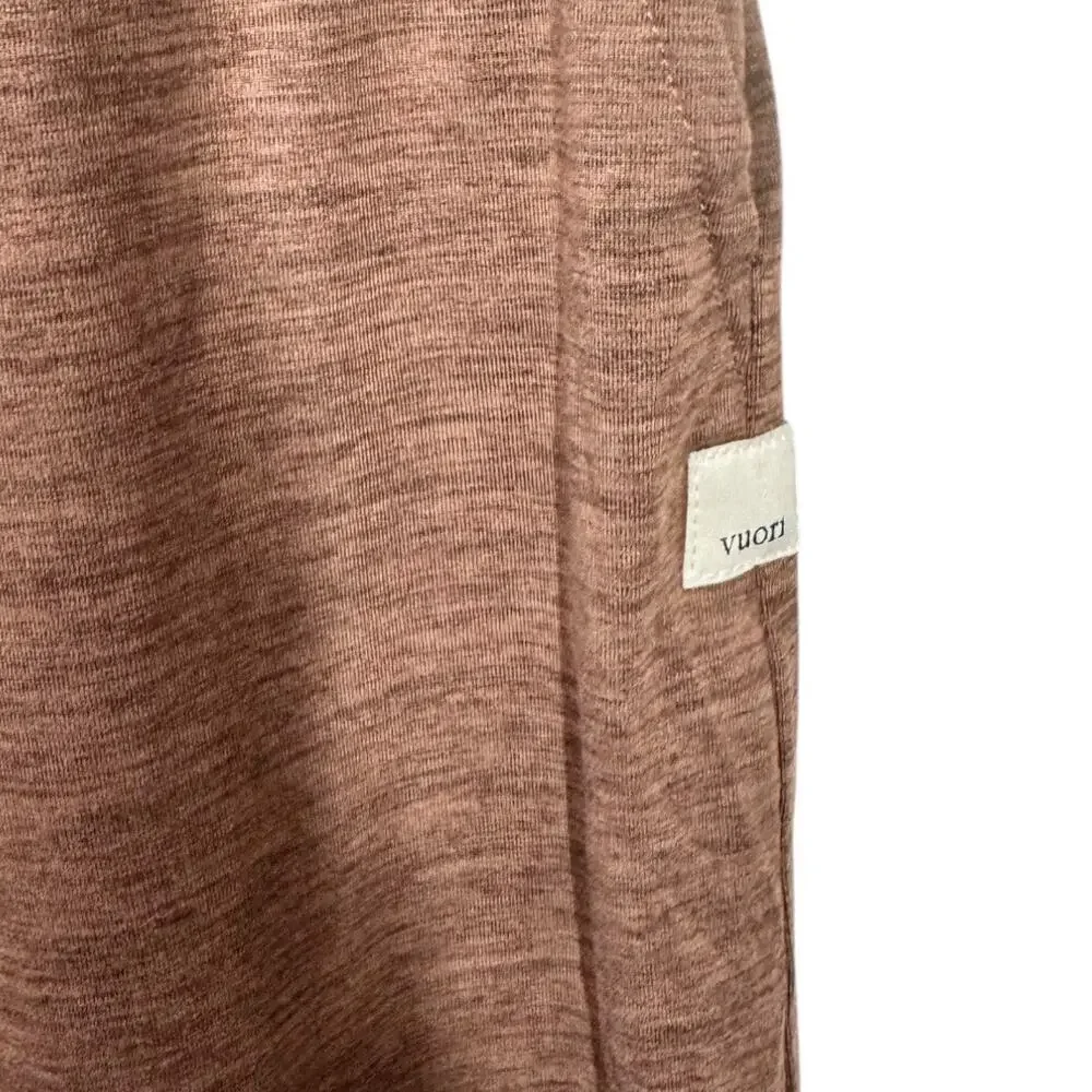 Vuori Falls Jumpsuit Almond Heather XL Wide Leg One Piece Athleisure Brown - Picture 7 of 11